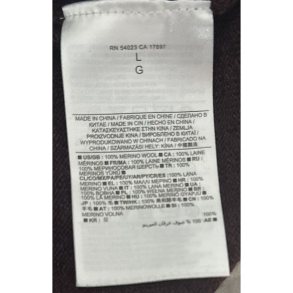 Banana Republic Mens‎ Merino Wool V-Neck Sweater Large Burgundy Maroon Classic - Picture 7 of 10